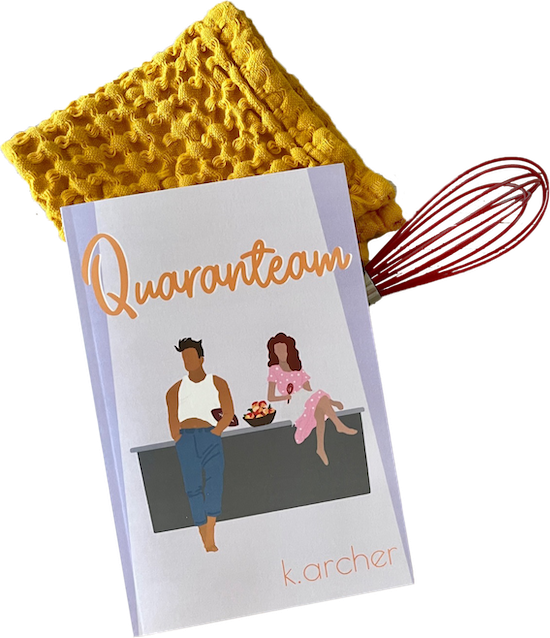 Quaranteam Book Cover On Cooking Utensils